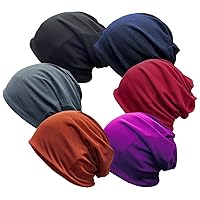 JarseHera 6 Pieces Women Slouchy Beanie Sleep Caps Chemo Headwear Cancer Hats Turban