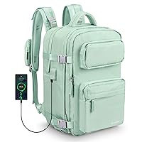 LIVACASA Waterproof Travel Backpack for Women, 40L Airline Approved Carry on Laptop Backpack with Compartment and USB Port