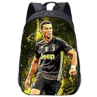 Cristiano Ronaldo Lightweight Bookbag,CR7 Casual Waterproof Daypack Graphic Large Travel Knapsack