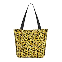 RFSHOP Seamless Sequin Pattern Tote Bag, Women's, Eco Bag, Shopping Bag, Mother's Bag, Handbag, Handbag, Work Bag, Storage Bag, Shoulder Bag, Lightweight, Shopping Bag, coloured