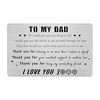 Dad Gifts Card from Daughter Son, Dad I Love You 3000 Birthday Gifts for Valentine, Fathers Day Present Thank You Daddy Wallet Gift Card