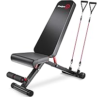 Pelpo Adjustable Weight Bench, Folding Weight Lifting Bench, Workout Bench for Home, Incline/Decline Bench for Full Body Workout