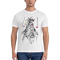 Anime The Ancient Magus' Bride Shirt Crew Neck Fashionable Short Sleeve Summer Cotton Mens' Tops White