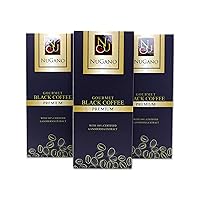 3 Boxes Nugano Ganoderma Black Coffee 30 sachets/box with 100% certified Ganorderma Reshi Extract (3 Boxes)
