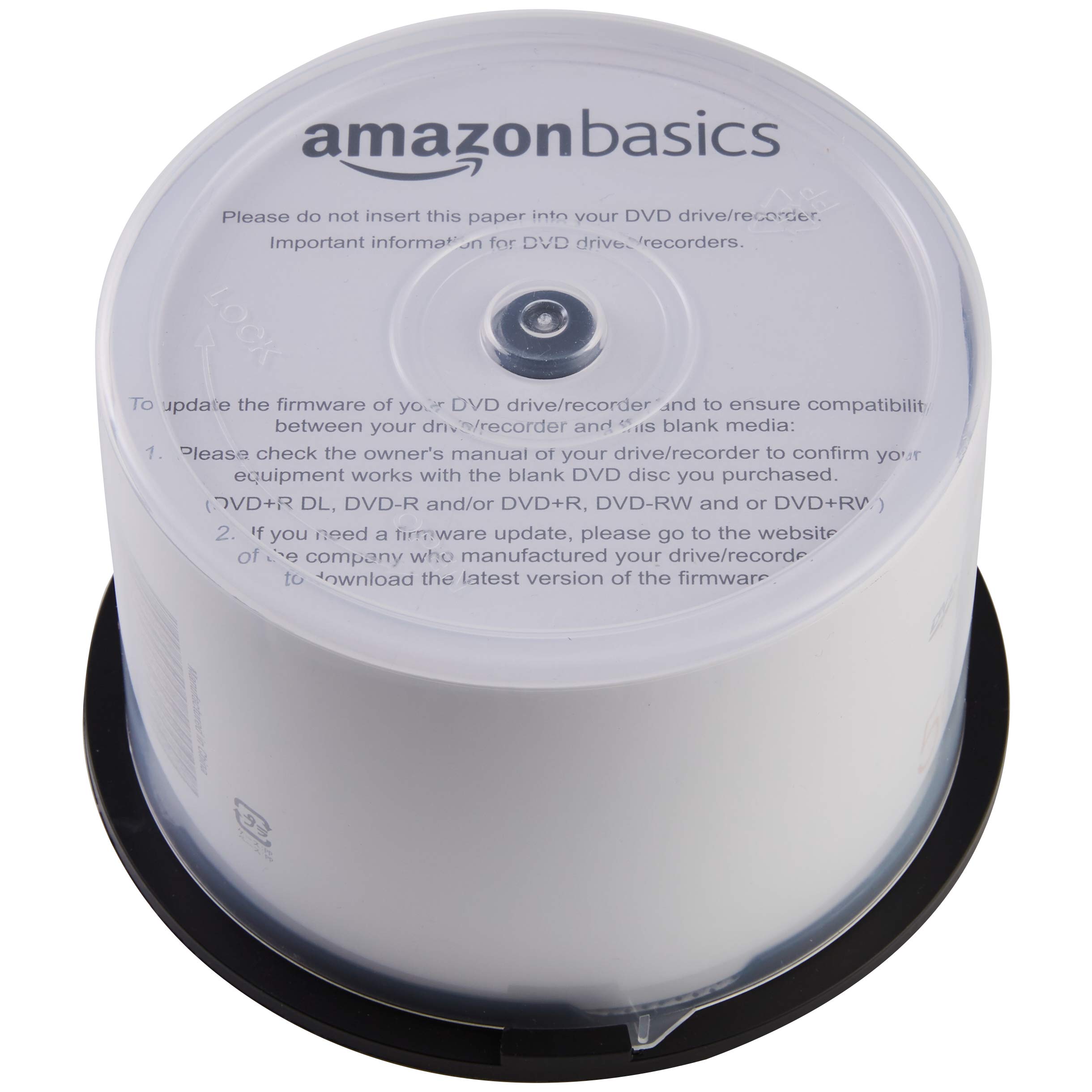 Amazon Basics 4.7 GB blank 16x DVD+R - 50 Pack Spindle