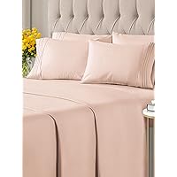 Cal King 6 Piece Sheet Set - Breathable & Cooling Bed Sheets - Hotel Luxury Bed Sheets for Women, Men, Kids & Teens - Deep Pockets - Easy Fit - Soft & Wrinkle Free - Cal King Lavender Pink Sheets