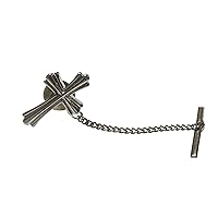Intricately Detailed Religious Cross Tie Tack