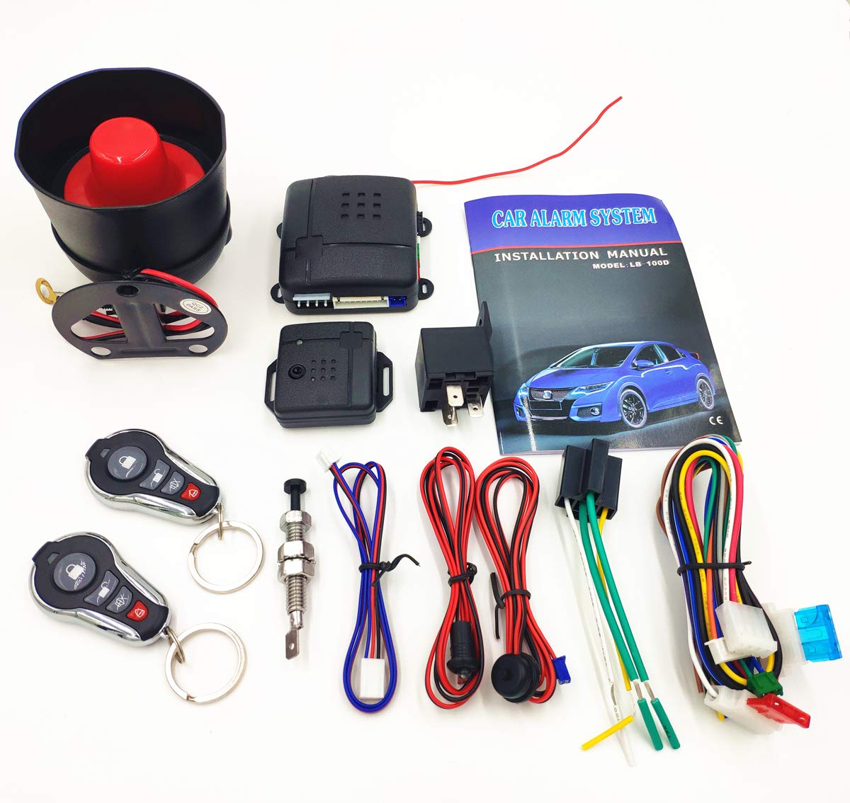 CarBest L232 3-Channel 1-Way Car Alarm Vehicle Security Keyless Entry System