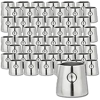 7600CV028 Stainless Steel Creamers, Coffee Expresso Pitcher Server Container for Cream or Milk, Satin Finish Metal Pourer Frothing Dispenser, 5.5 Oz, 48 pcs