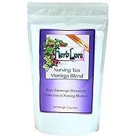 Nursing Tea Moringa Blend - 60 Cups Loose Leaf - Lactation Tea for Breastfeeding Mothers - Supplement to Increase Breast Milk Supply - Breastmilk Production Booster