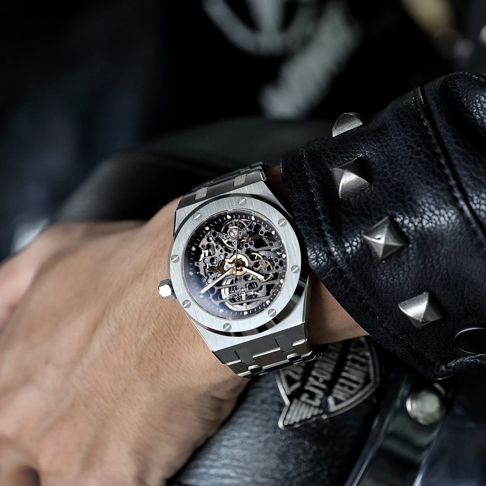 FEICE Luxury Men's Skeleton Automatic Mechanical Watch Luminous Waterproof  Watch | eBay