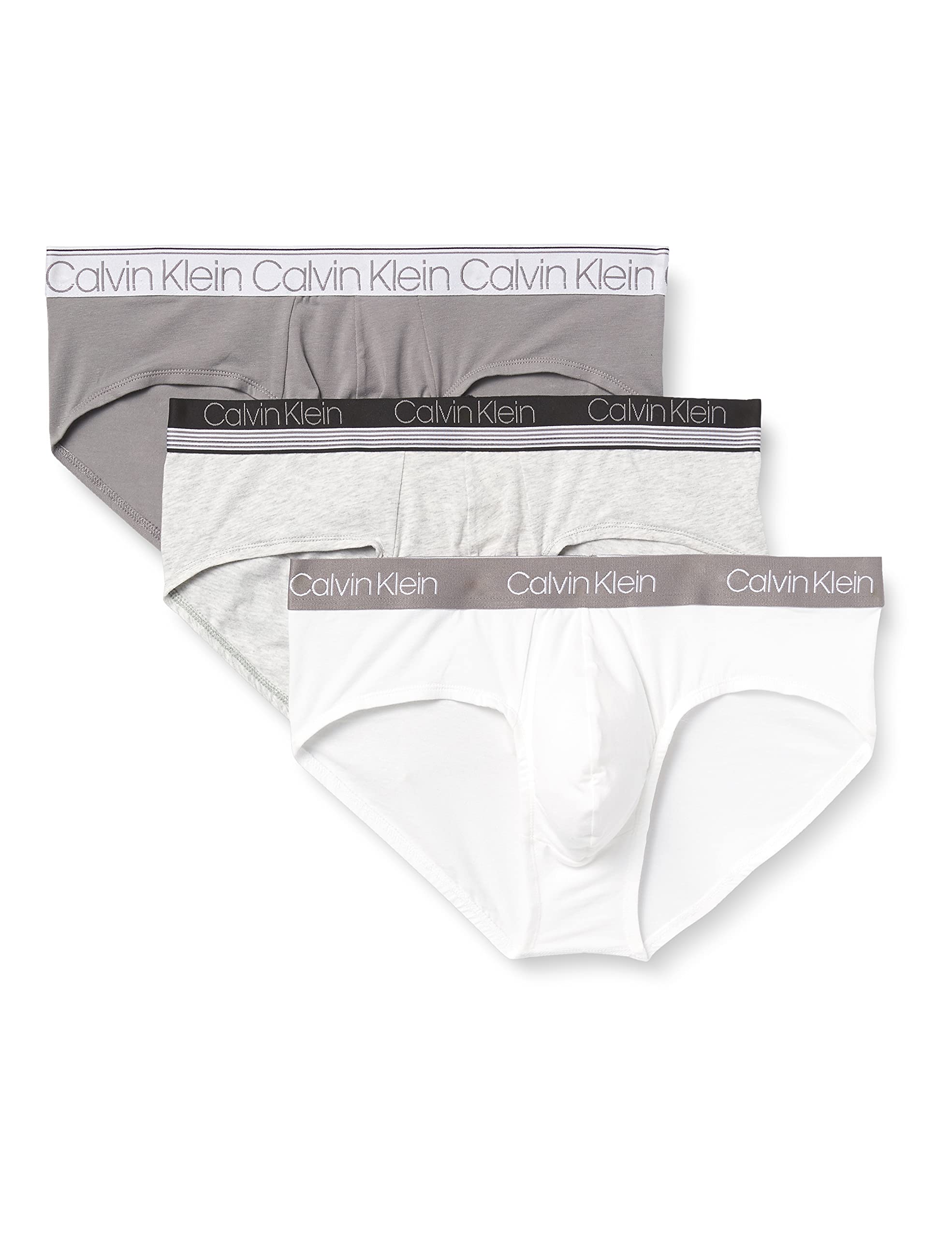 Mua Calvin Klein Men's Cotton Stretch 3-Pack Hip Brief, Slate Writer,  White, Light Grey Heather, L trên Amazon Mỹ chính hãng 2023 | Giaonhan247