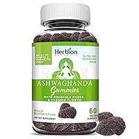 Ashwagandha Gummies with Herbal Blend, Helps De-Stress & Promote Calm*, Natural BlackBerry Flavor, Gluten-Free, 60 Pectin Gummies, Vegan, Made in USA