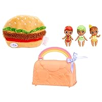 Baby Born Surprise Mini Babies Series 7 - Unwrap Surprise Twins or Triplets Collectible Baby Dolls, Foodie Theme, Includes Soft Swaddle, Molded Diaper Bag Package for On-The-Go Play, Ages 4 & Up