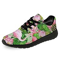 Flamingo Shoes for Women Men Tennis Walking Running Shoes Athletic Jogging Sneakers Bird Shoes Gifts for Women Men
