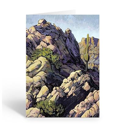 Stonehouse Collection | Arizona Mountain Note Cards - 10 Boxed Cards & Envelopes - Desert Mountain Note Cards (Assorted)