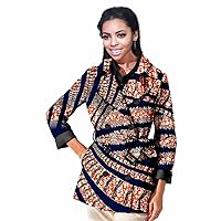 African Clothes for Women Plus Size Casual Coats Dashiki Ankara Print Outfits Bazin Riche Trench Outwear