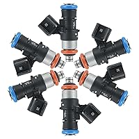 X AUTOHAUX 6 Pcs 0280158091 Fuel Injector Fits for Ford Edge Flex Fusion Taurus x for Lincoln MKS MKT MKX MKZ Edge for Mazda for Mercury ZZJ113250A 7T4Z9F593B