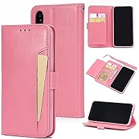 Wallet Case for iPhone 13/13 Mini/13 Pro/13 Pro Max, Slim Fit Flip Leather Phone Case Cover with Card Slot and Shockproof Function with Kickstand (Color : Pink, Size : 13pro 6.1