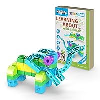 Engino STEAM Labs Learning About Wild Animals Building Block & Construction Toy for Ages 3+