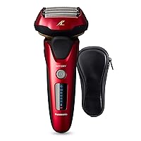 Panasonic ARC5 Electric Razor for Men with Pop-up Trimmer, Wet Dry 5-Blade Electric Shaver with Intelligent Shave Sensor and 16D Flexible Pivoting Head - ES-ALV6HR (Red)