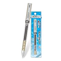 Add Achiever Gel Pen Set Of 10 Pens Transparent Body With Silver Cap Blue