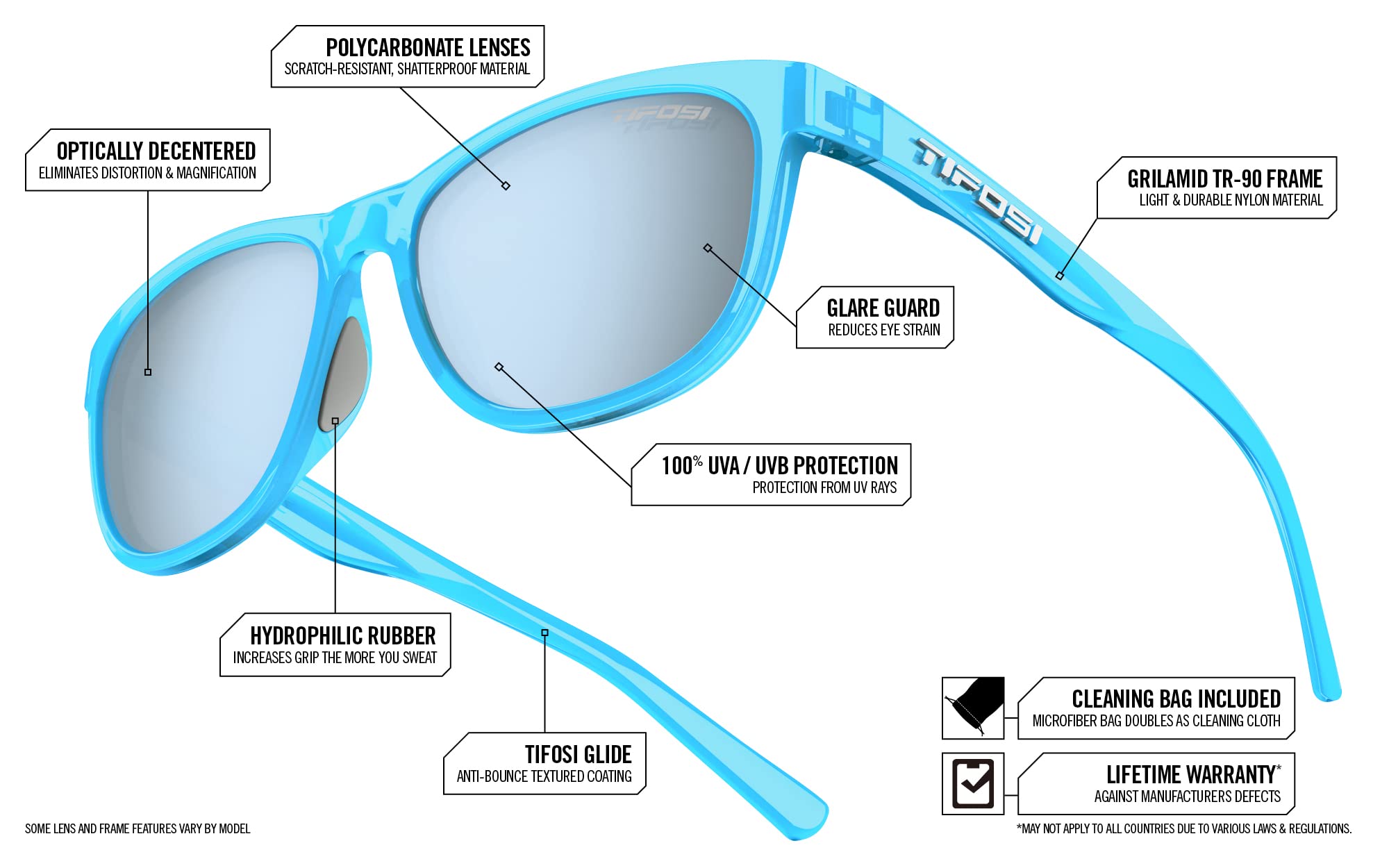 Swank Sport Sunglasses - Ideal For Cycling, Golf, Hiking, Running, Tennis and Great Lifestyle Look