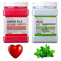 Vampire + Fresh Mint Jelly Mask, Facial Skin Care- Collagen Peel-Off Jelly Mask Set For Facials, Face Mask For Instant Hydration, Vegan Peel Off Face Mask, For Refreshing