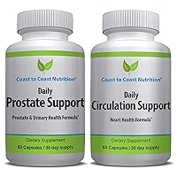 Prostate & Heart Health Circulation Supplements - Natural Booster for Urinary Health & Heart Supplements for Blood Circulation - Prostate Health Supplements - Mens Health Supplement - Combo Pack