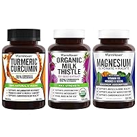 FarmHaven Milk Thistle Capsules + Turmeric Curcumin with BioPerine Black Pepper Magnesium Glycinate & Malate