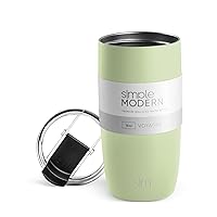 Simple Modern Travel Coffee Mug Tumbler with Flip Lid | Reusable Insulated Stainless Steel Cold Brew Iced Coffee Cup Thermos | Gifts for Women Men Him Her | Voyager Collection | 16oz | Sandy Seas