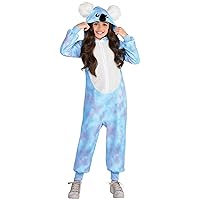 Party City Koala Zipster Halloween Costume for Girls, Plush Hooded Onesie, Blue and Purple