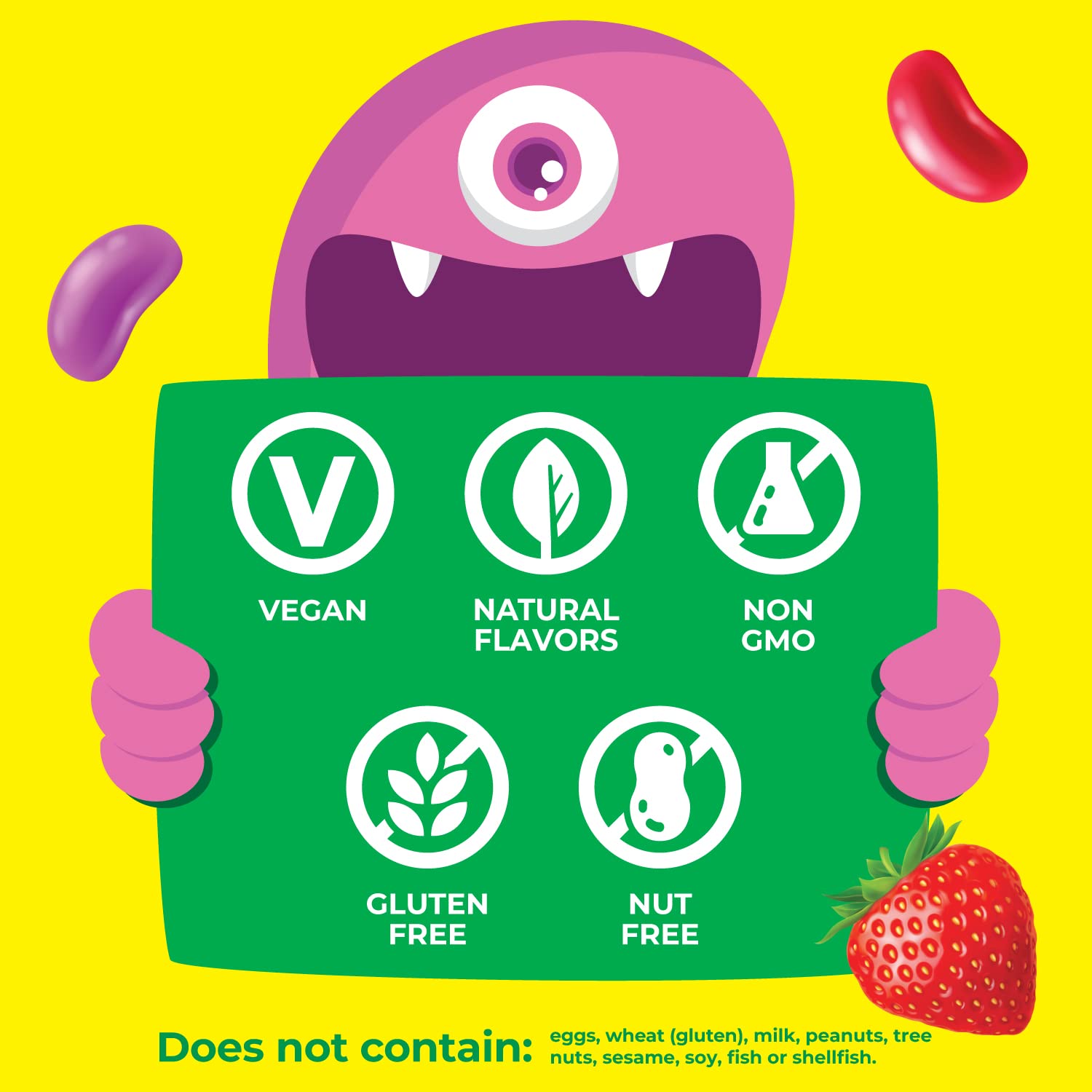 VitaWorks Kids Biotin 5000mcg Jelly Beans - Tasty Natural Strawberry Blast Flavor - Vegan, GMO-Free, Gluten Free, Nut Free - Dietary Supplement - Hair Skin and Nails Vitamins for Children - 60 Jellies