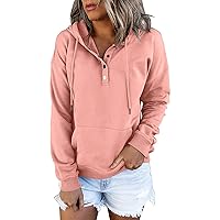 SNKSDGM Hoodies for Women Tie Dye Button Down Sweatshirts Drawtsring Pullovers Oversized Hooed Shirts Tops With Pockets