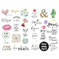Seasonstorm Colorful French Words Precut Waterproof Decoration Autocollant Stationery Scrapbooking Planner Sticker Cute Travel Toy Paper Stickers