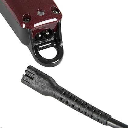 Wahl Professional 5-Star Cord/Cordless Magic Clip #8148 - Great for Barbers and Stylists - Precision Cordless Fade Clipper Loaded with Features - with Bonus Neck Duster (Burgundy)