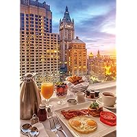 Buffalo Games - Gold - New York Brunch - 500 Piece Jigsaw Puzzle for Adults Challenging Puzzle Perfect for Game Nights - 500 Piece Finished Size is 21.25 x 15.00