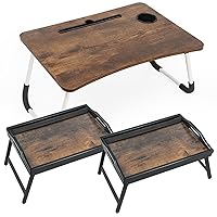 2 Pack Bed Tray Table Breakfast Trays & JMLHMXC Laptop Desk