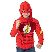 DC Comics The Flash Boy's Muscle Costume Design Full Zip Hoodie Sweatshirt