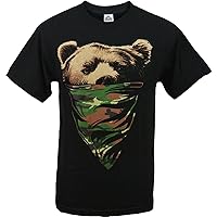 ShirtBANC California Republic Camouflage Bandana Bear Mens Shirt