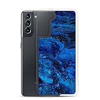 NightOwl Studio Custom Phone Case Compatible with Samsung Galaxy, Slim Cover for Wireless Charging, Drop and Scratch Resistant, Blue Abyss Samsung Galaxy S21