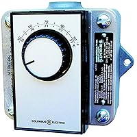 TPI Corporation EPETP8D Hazardous Location Wall Mount Thermostat, Double Pole, Bi-Metal, 22 Amps, 120-480V Supply Voltage, 50° - 90°F Temp Tange