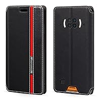 for Doogee S96 Pro Case, Fashion Multicolor Magnetic Closure Leather Flip Case Cover with Card Holder for Doogee S96 Pro (6.22''), Black