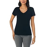 Nautica Women's Sleepwear Cotton Jersey Knit V-Neck Sleep Top Pajama Shirt (Regular and Plus Size)