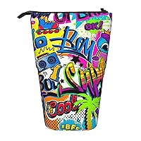 BREAUX Colorful Spray Pattern Print Vertical Organizer, Portable Storage Bag, Zippered Cosmetic Bag, Holiday Gift