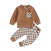 FYBITBO Toddler Baby Boy Clothes Mamas Boy Pullover Sweatshirt Top Shirt and Jogger Pants Spring Fall Winter Outfits Set