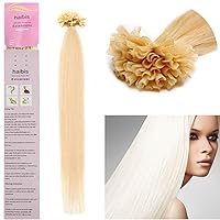 Straight Pre Bonded Nail U Tip Keratin Remy Human Hair Extensions 100s(26''0.7g/s,#613 Light Blonde)