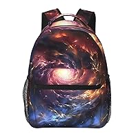 Cosmic Storm Print Backpack Large Travel Backpack Laptop Bag For Women and Men Casual Daypack