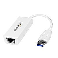 StarTech.com USB to Ethernet Adapter, USB 3.0 to 10/100/1000 Gigabit Ethernet LAN Adapter, USB to RJ45 Adapter, TAA Compliant