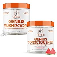 Genius Nootropic Supplement Bundle - Mushroom and Consciousness – Supports Immune System,Focus, Energy and Brain Booster
